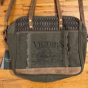 Myra Canvas Messenger Bag NWT